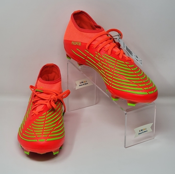 Adidas Predator Edge.2 FG Mens Size 9 Game Data Pack Solar Red Cleats GW1009 New - Picture 1 of 11